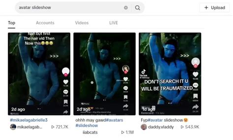 avatar slideshow on tiktok